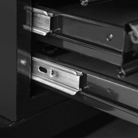 JH-Mech Coffre à outils détachable à 4 tiroirs Étagères réglables Établi de garage et armoire à outils roulants combinés