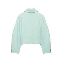 ZATRHMBM 2026 Nouvelle Collection Automne – Veste Texturée Zippée pour Femme, Style Rétro Décontracté et Élégant, Manches Longues, Polyvalente