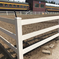 Clôture de paddock de route de ranch à 3 rails en PVC blanc de style personnalisé équipement d'élevage d'animaux de ferme Offre Spéciale pour corral de chevaux