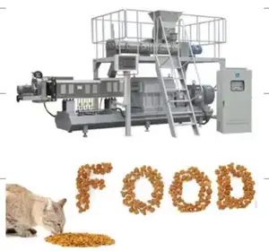 Nieuw Ontwerp 100 Kg/u-6ton/H Hond Kat Vis Garnalen Voedsel Diervoeder Machines Extruder Apparatuur Fabriek Productielijn