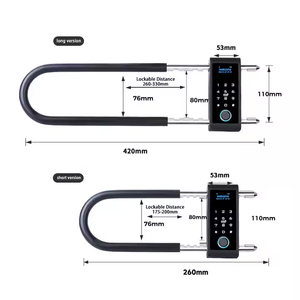 Tuya App thông minh hình chữ U Khóa vân tay điện tử không thấm nước cho cửa kính thuận tiện truy cập nhà thông minh - Product Image 6