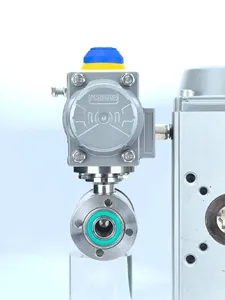 Vanne à boisseau sphérique à bride en trois pièces Gu Looper en acier inoxydable fuite d'hélium à plate-forme haute testée pour OEM pneumatique à vide poussé - Product Image 3