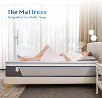 12-Zoll-Vakuum-Rollup-Verpackung Hotel 5-Sterne-Schaumfedermatratze Hybrid Gel Memory Foam Bonnel Compressed Spring Matratze