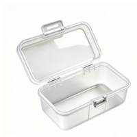 Boîte à rabat transparente en PP moulée par injection sur mesure pour le stockage de composants électroniques, outillage personnalisé et production en série