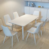 Ensemble de table à manger en pierre frittée minimaliste moderne couleur crème pour usage domestique dans les petits appartements - Nouvelle arrivée 2025