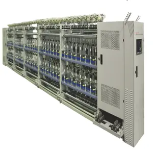 high speed automatic computerized system double covering rubber yarn covering machine