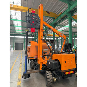 Martillo de barandilla hidráulica de alta eficiencia, controlador de pila de barrera de choque, nueva máquina de carretera de rueda para industrias agrícolas y valla de carretera - Product Image 5