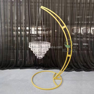 2023 migliore vendita torta Swing con cristallo e supporto in metallo per decorazione torta bomboniera - Product Image 3