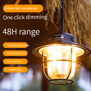 Lampe de tente rechargeable rétro minimaliste, 4 modes, lampe de tente LED à batterie, lampe de camping - Product Image 6