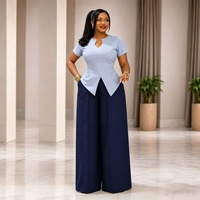 Ensembles de vêtements décontractés en velours polyester anti-plis à manches courtes pour femmes européennes, américaines et africaines – Nouvelle collection été 2026