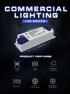 Постоянный ток 12 Вт 18 Вт 24 Вт 30 Вт 40 Вт 50 Вт 300 мА 400 мА 500 мА Светодиодный драйвер для внутреннего освещения - Product Image 2