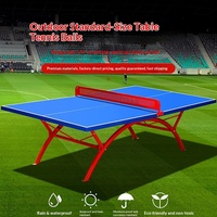 Table de Tennis de Table Professionnelle en Gros pour Usine, Bord Large, Nouvelle Norme Nationale, Adaptée à l'Utilisation en Extérieur, Construction en Résine SMC, 760mm