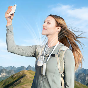 Hot Sale Mini Outdoor <b>Handheld</b> <b>Fan</b> Metal 1-100 Speeds Smart Digital Display 2000mAh Rechargeable Battery Portable Household Car - Product Image 6