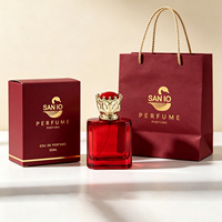 Flacon atomiseur de parfum en verre cristal de luxe 100 ml avec bouchon couronne, vide, pour huiles essentielles et aromathérapie, OEM ODM en gros