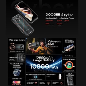 Teléfono Inteligente Robusto con NFC, Android 14, Widevine L1, 8+256 GB, 10800 mAh, Desbloqueado Globalmente, Cámara Principal de 50 MP, Doogee Mobile Doogee S Cyber - Product Image 6