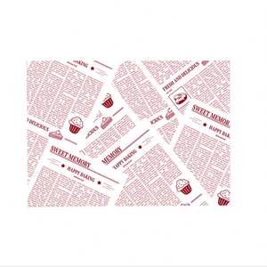 Papier sulfurisé imprimé pour panier à hamburger, papier d'emballage, papier résistant à la graisse - Product Image 1