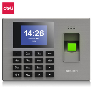 Deli Fingerprint Attendance Machine 14060 Stainless Steel Employee <b>Clock</b> <b>In</b> <b>Out</b> Device - Product Image 1