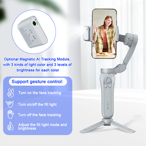 Estabilizador de <span class=keywords><strong>Gimbal</strong></span> para Teléfono L7Bpro al <span class=keywords><strong>Mejor</strong></span> Precio, <span class=keywords><strong>Gimbal</strong></span> de Mano Antivibración con Seguimiento Facial Automático y Trípode con Luz LED - Product Image 2