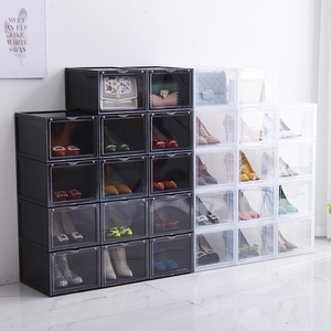 Custom logo box shoes sneaker display crate organizer shoe container