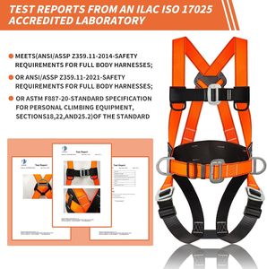 CITYCITY Harnais de sécurité anti-chute, kit complet de protection corporelle avec longe anti-choc intégrée - Product Image 3