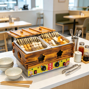 เครื่องทำโอเด้งไฟฟ้าแบบสองถัง 12 ช่อง 18 หลุม สำหรับร้านอาหารและแผงลอย - Product Image 2
