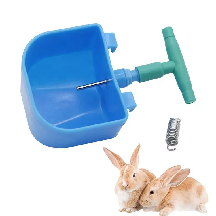 Raising Fox Mink Plastic Drinking Bowl Rabbit Water Bowls Farm Animal Automatic Drinker Rabbit Cage Fix Cup