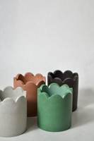 Pot porte-allumettes en forme de coquille Saint-Jacques, pot en béton, porte-allumettes en ciment pour la décoration de la maison