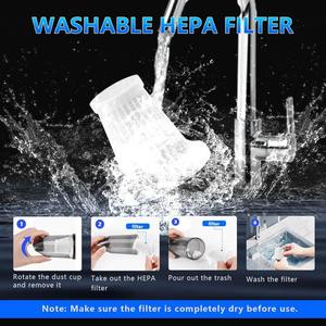 Aspirateur de voiture électrique, aspirateur à main, souffleur d'air, 2 en 1, aspirateur portable, 17000PA, aspirateur de voiture sans fil pour le nettoyage - Product Image 3