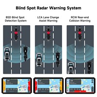Système intelligent de streaming pour moto Alienrider M2promax, radar à ondes millimétriques 77G, BSD, sans fil avec connectivité iPhone, LCA, 1080P