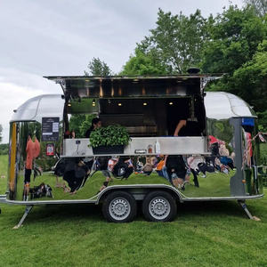 รถพ่วงขายอาหารทำจากสเตนเลสแบบมีกระจกเคลื่อนที่พร้อมห้องครัวเต็มรูปแบบ - Product Image 6