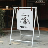 Panneau d'affichage en acier inoxydable en forme de A avec support d'affichage résistant aux intempéries IP65 pour extérieur/intérieur