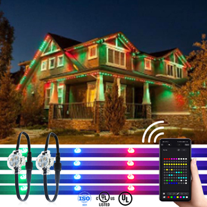 Lumières de Noël et de fêtes LED extérieures permanentes, adressables, résidentielles, IP68, DC12V 24V, pour la vente en gros - Product Image 1