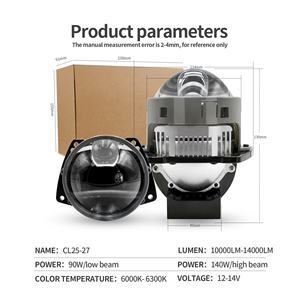 Nieuwe Aanwinst Hoge Vermogen 3 Inch 150W 15000LM 6000K Dubbele Cup Niet-Destructieve Hi/<span class=keywords><strong>Lo</strong></span> Beam RHD LHD Bi Led Projector Lens Koplampen - Product Image 3