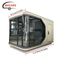 WECARE 5.5*3.3*2.4m capsule maison espace commercial capsule lit maison capsule espace capsule mobile home