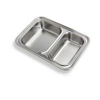 Nouveauté : Plat en acier inoxydable 304, assiette pour restauration rapide, cantine, boîte à lunch bento
