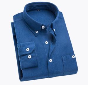 <span class=keywords><strong>Camicia</strong></span> Casual in <span class=keywords><strong>Velluto</strong></span> a <span class=keywords><strong>Coste</strong></span> a Maniche Lunghe Slim Fit per <span class=keywords><strong>Uomo</strong></span>, Ultimo Design in Vendita - Product Image 3