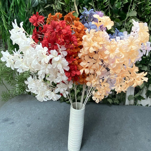 Fleurs de mariage en gros, grandes branches artificielles de Plumeria <span class=keywords><strong>Rubra</strong></span> en soie, fleurs œuf suspendues artificielles - Product Image 4