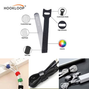 Ikat kabel tipe P ukuran kustom, nilon merekat sendiri tali kait dan <span class=keywords><strong>Loop</strong></span> pengencang untuk ponsel Usb Data telinga ponsel - Product Image 4