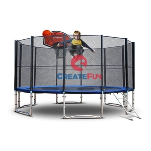 <span class=keywords><strong>Trampoline</strong></span> de jardin CreateFun avec filet de sécurité, certifié TUV, en PVC et <span class=keywords><strong>mousse</strong></span>, pour parc de saut, avec longue barre de maintien - Product Image 5