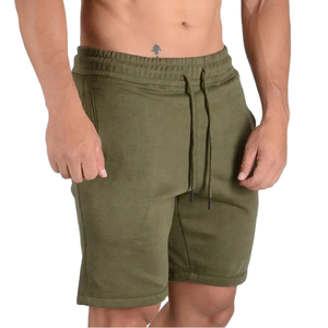 Vêtements de sport d'été pour hommes motif solide 100% coton t-shirt et short de survêtement ensembles jumeaux français éponge survêtement Style décontracté - Product Image 1