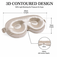 Masque de sommeil 3D de luxe 100 % soie de mûrier, bloquant la lumière à 100 %, sans pression, avec logo personnalisé, masque oculaire occultant pour dormir