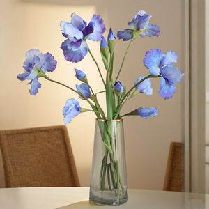 Fleur d'iris artificielle haute fidélité pour la décoration de la maison et du bureau, les événements de mariage, la photographie, les arrangements floraux, plante simulée - Product Image 2
