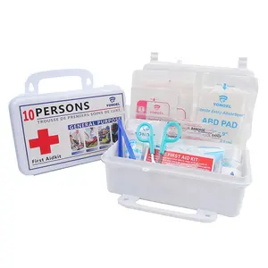 الأسهم تخصيص 10 أشخاص البلاستيك صندوق أدوات طبية الحائط فارغة الإسعافات الأولية للماء صندوق الإسعافات الأولية للمنزل مكتب
