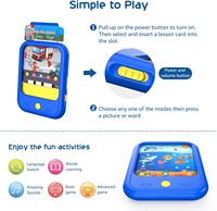 Tablette éducative Montessori pour enfants de 3 à 5 ans, jouet en plastique ABS, alimenté par piles, forme de perle, alphabet, chiffres, musique