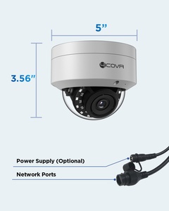 กล้องรักษาความปลอดภัย 4COVR 5MP PoE, กล้องโดม IP มุมกว้างกันการงัดแงะสำหรับภายนอกอาคารพร้อมไมโครโฟน, ระบบตรวจจับมนุษย์/ยานพาหนะอัจฉริยะ - Product Image 6