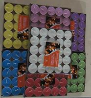 Bougies chauffe-plat rondes en aluminium multicolores pour organisateurs d'événements, faible MOQ, certifiées MSDS