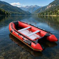 Bateau gonflable, yacht léger en PVC de 3,8 m, bateau de pêche, embarcation légère pour loisirs aquatiques