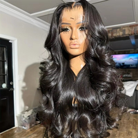 Perruques Lace Front en Cheveux Naturels Vietnamiens Bruts Super Double Drawn Lisses Comme des Baguettes, Perruques en Cheveux Humains Simple Drawn de Haute Qualité pour Femmes Noires