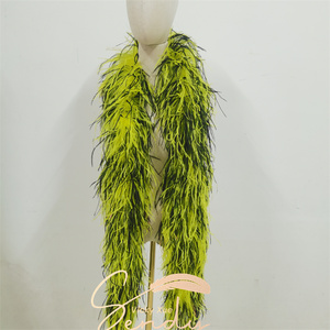 Boa en plumes d'autruche teintes 6 plis S15-18cm, noir et couleurs mélangées, pour carnaval, festival, mariage, fête, spectacle de scène - Product Image 5