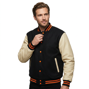 Modern Premium Winter Varsity Jacket for <b>Men</b> 2025 Customized Color & Logo Front Logo Streetwear Style for Outdoor Use - Product Image 1